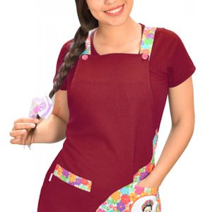 Pechera Jardinera De Educadora Modelo Frida Burdeo Xxl